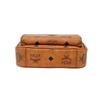 MCM Borsa a tracolla a tracolla Cognac Visetos Monogram per fotocamera con doppio scomparto con zip per uso quotidiano e casual