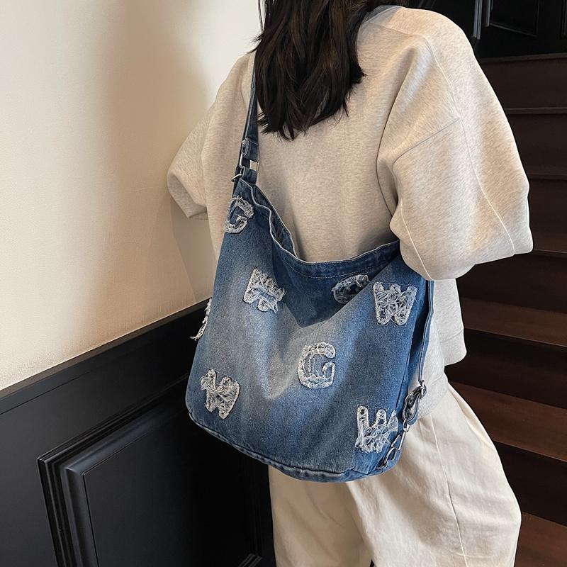 Denim Multifunctional Backpack Women's Large Capacity Tote Bag Shoulder Bag