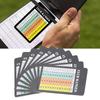 10PCS Golfing   Range Chart Card Double Sided Portable Waterproofing Quick Reference Yardage Card