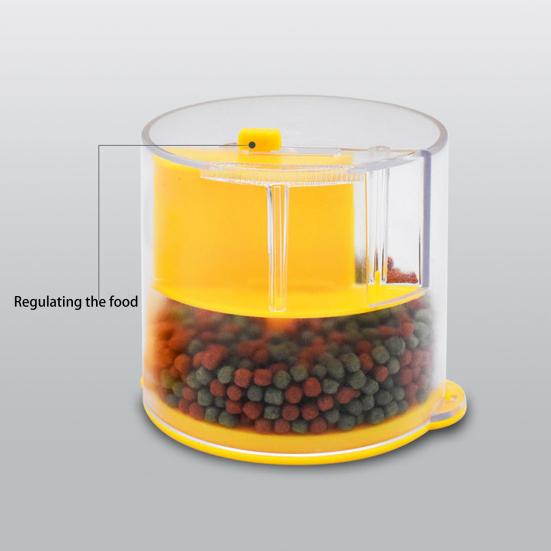 Fischfutterspender mit Befestigungsband, manueller/automatischer Futterspender mit einstellbarer Menge an Fischfutter