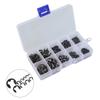 E Type Retaining-ring 580 Piece Set of Black Carbon Steel Shaft E Clips Snap Circlip Washers in 10 Sizes 15 10mm