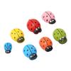100pcs Wooden Ladybug Stickers Colorful Cute Self Adhesive Ladybug Stickers for DIY Crafts Scrapbook Party Decorations