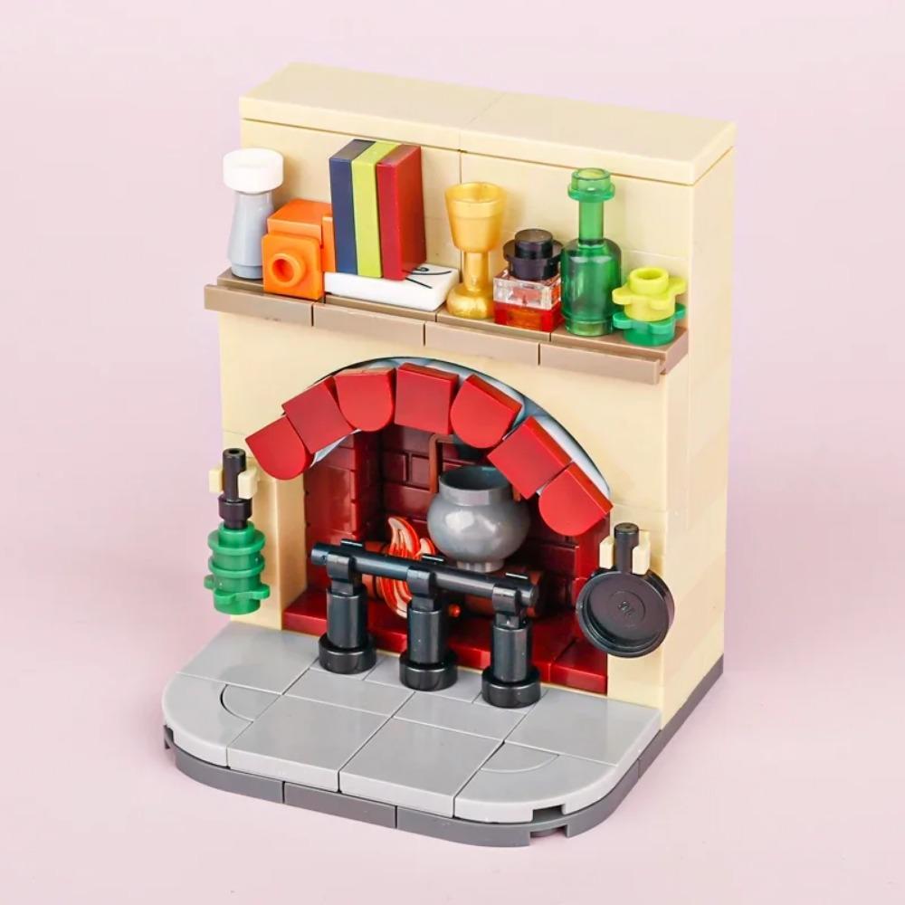 MOC Medieval Building Blocks Set Accessories Smithy Bedroom Table Bar Furniture Kitchen Assembly Boy Toy Mini Bricks K027 DIY