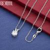 925 Sterling Silver Fashion Jewelry 18-inch Round AAA Zircon Pendant Necklace