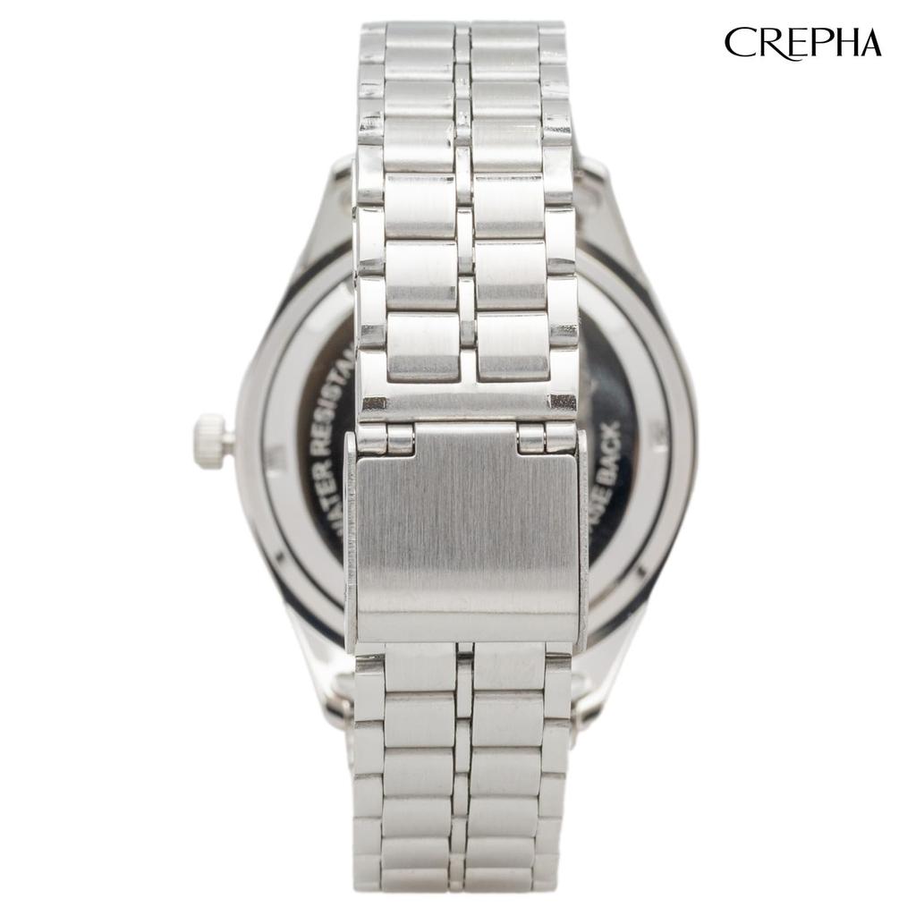 Klefer Serdica Analog White Metal Japanese Silver Watch, Dial, Strap, Movement, SD-AM328-WTS, Men's,