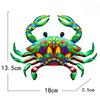 Crafts Iron Art Artwork Statue Sculpture Metal Crab Wall Art Hanging Ornament Garden Decoration  Home Decoration Indoor Outdoor