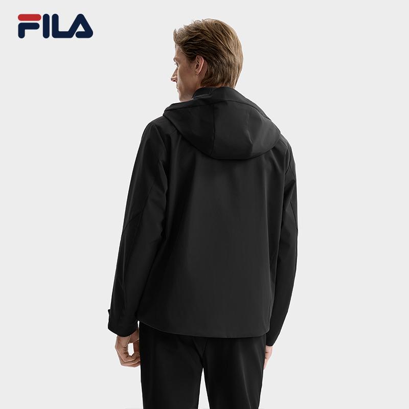 FILA White Casual Versatile Elastic Durable Warm Two-Piece Woven Hooded Jacket Men jackets F11M543704FBK
