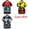 Multicolored Coconut Tree Printing Shirt Summer Hawaiian Beach Vacation Clothing Men's Fashion Street Style Shirt Daily Men's and Women's Shirt