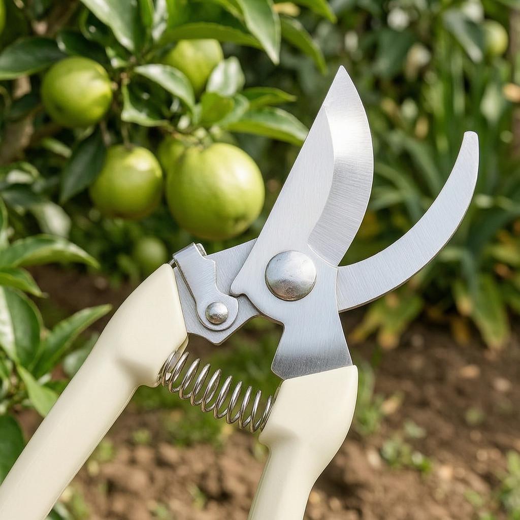 Garden Pruning Shears With Stainless Steel Blades For Fruit Picking And Tree Trimming