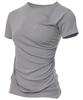 Peulleeoeob Asymmetrical Draped T-Shirt (Fl-147_Gray)