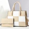 Fashion Color Blocked Checkered Pattern Women Casual Shoulder Bag For Daily Use