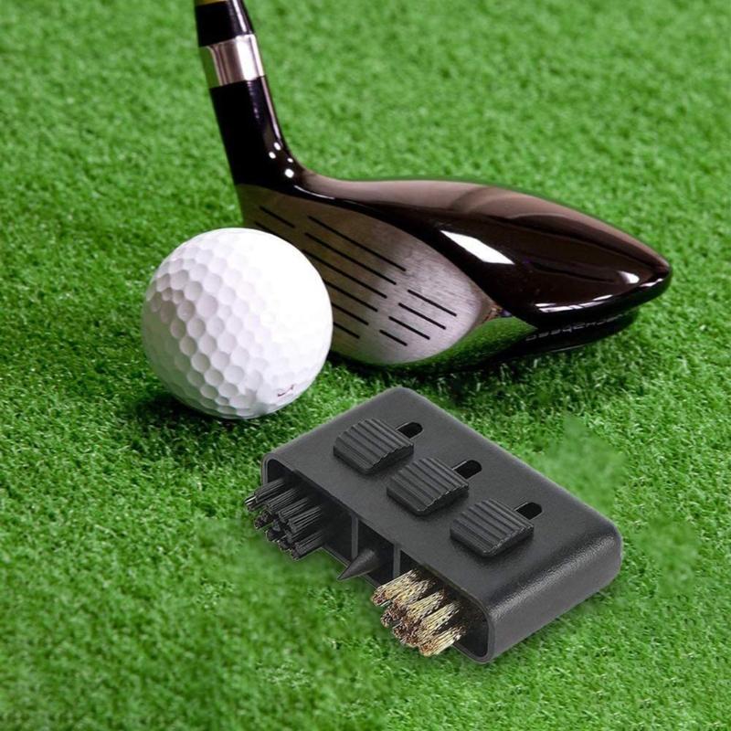 Szczotka do wózka golfowego 3 w 1 z narzędziem do ostrzenia rowków kijów golfowych Wysuwane narzędzie do czyszczenia kijów golfowych dla entuzjastów golfa