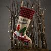 Whimsical Forest Santa Car Christmas Stockings Great For Festive Childrens Gifts