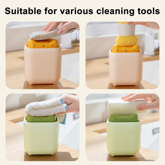 Soap Dispenser Cartoon Cat Design Liquid Dispensing Dishwashing Liquid Push Box Quick Drain