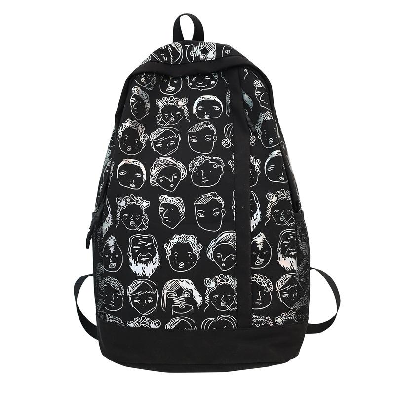 

Новый модный трендовый рюкзак с граффити, персонализированный темный повседневный рюкзак, нишевая студенческая сумка