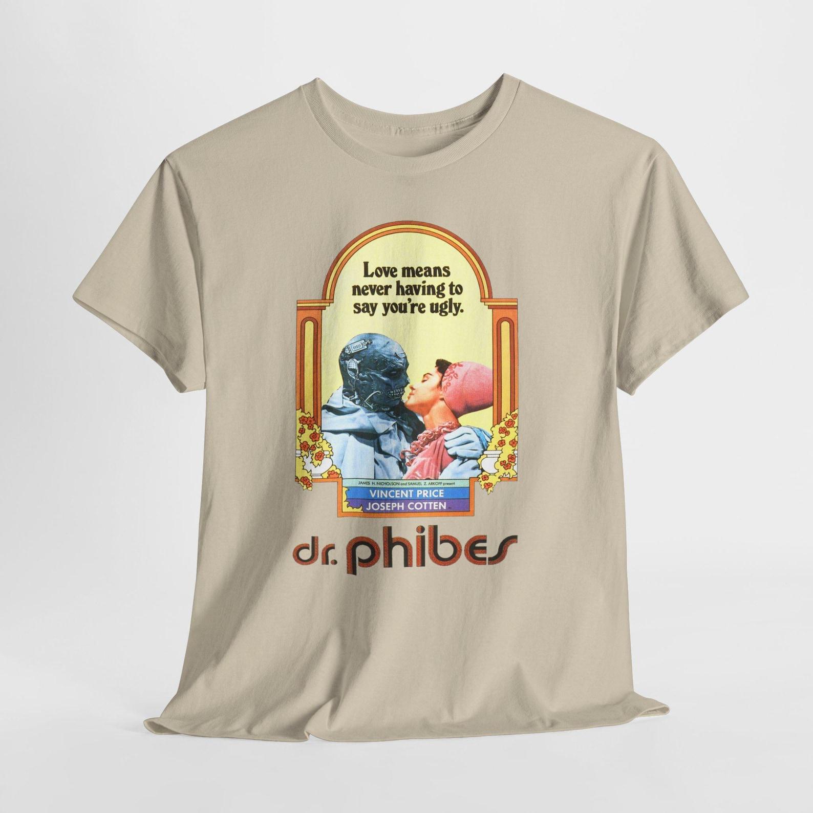 Dr. Phibes Unisex Heavy Cotton Tee, Vincent Price Horror Movie Shirt, Retro Vintage Film Fan Gift, Classic Cult Cinema Graphic Tee, Unique 2XL