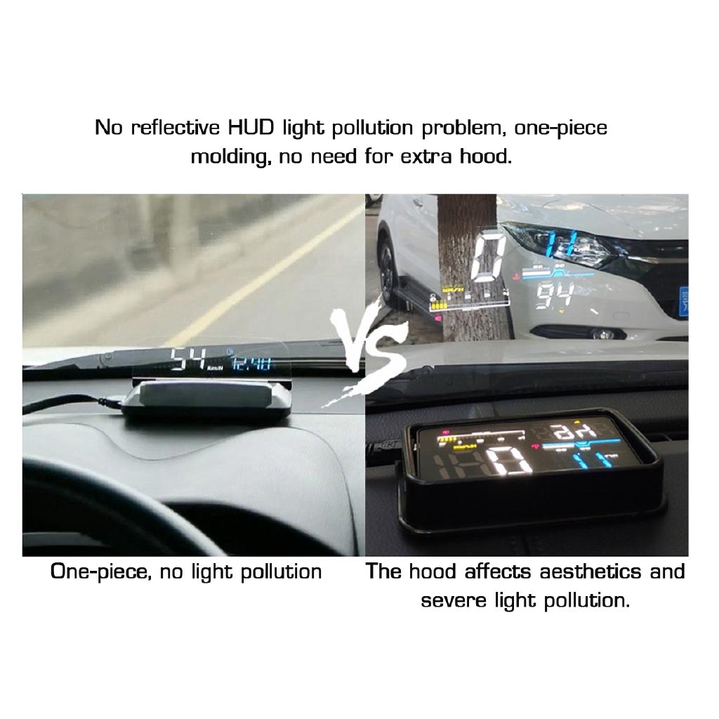 6 Modes Car-styling Hud Display Projector Automatically HUD Head-Up Display Overspeed Warning Alarm System