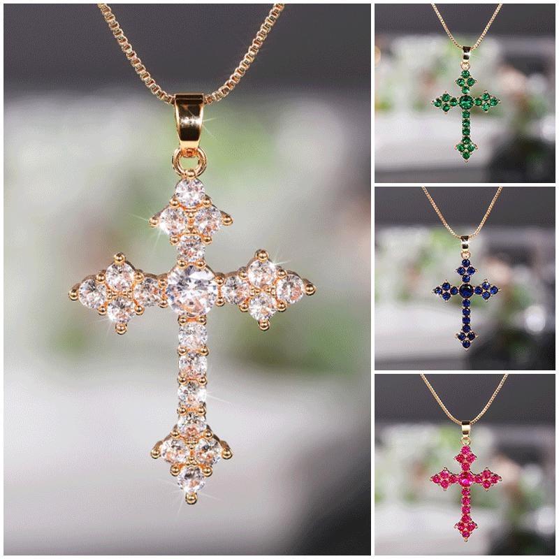 

Изысканное модное ожерелье с крестом для женщин, повседневное повседневное вечернее ожерелье, ювелирный подарок