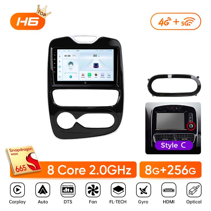 Ainavi Car Radio For Renault Clio 4 2012 - 2018 Wireless Carplay Android Auto Multimedia Player Stereo 2Din 4G Wifi DSP
