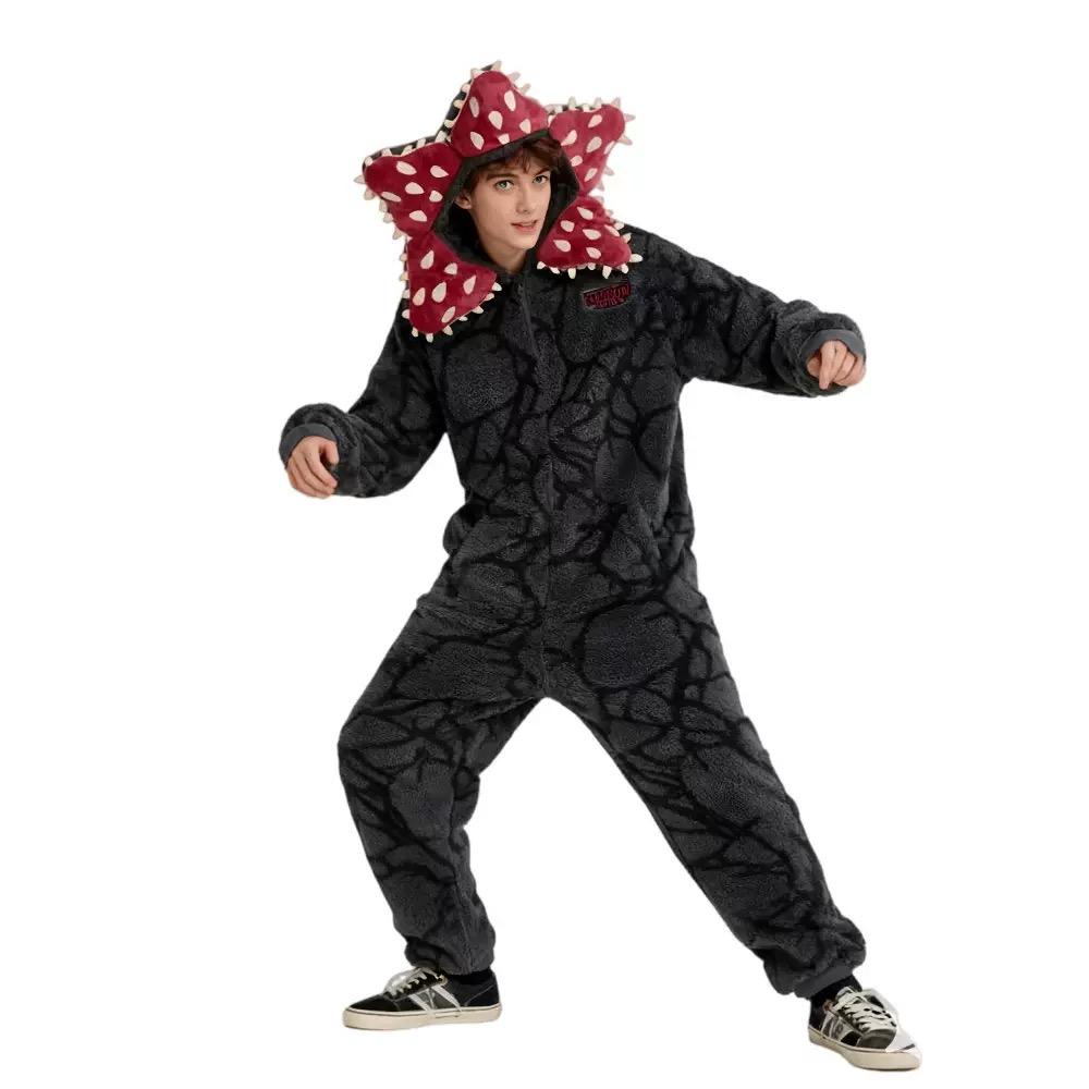 Damespyjama Demogorgon Kigurumi voor Cosplay Kostuum Kerstoutfit Onesies voor Volwassenen Homewear Kinderpyjama