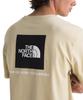 North Short Sleeve with Back Print Box Logo Beige Box Nse Gravel Size L [The Face] Men's T-Shirt Tee, [Used]
