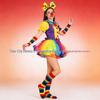 Adult Clown Costume Set: 40cm Bow Tie, Headwear, Red Nose, & Clothing - 4 Pieces In Stock