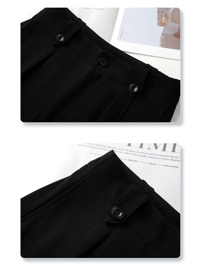 Women's Coffee-Colored High-Waist Straight-Leg Pants: Slimming, Petite Fit, Wide-Leg, Perfect for Spring/Summer 2026.
