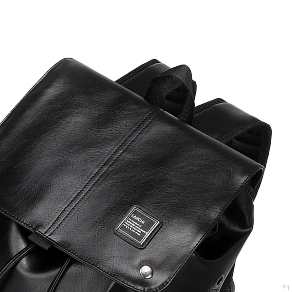 Fashion PU Leather Backpack Fit 15.6 Inch Computer Waterproof Multipurpose for