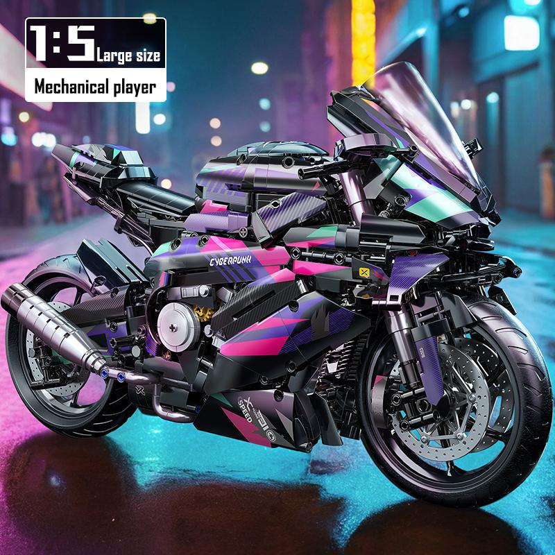 TOYLINX 2062PCS DIY Motorcycle Building Blocks Model Kit for Adults Set Children Education Toy for Boy Motorcycle  Holiday Gifts