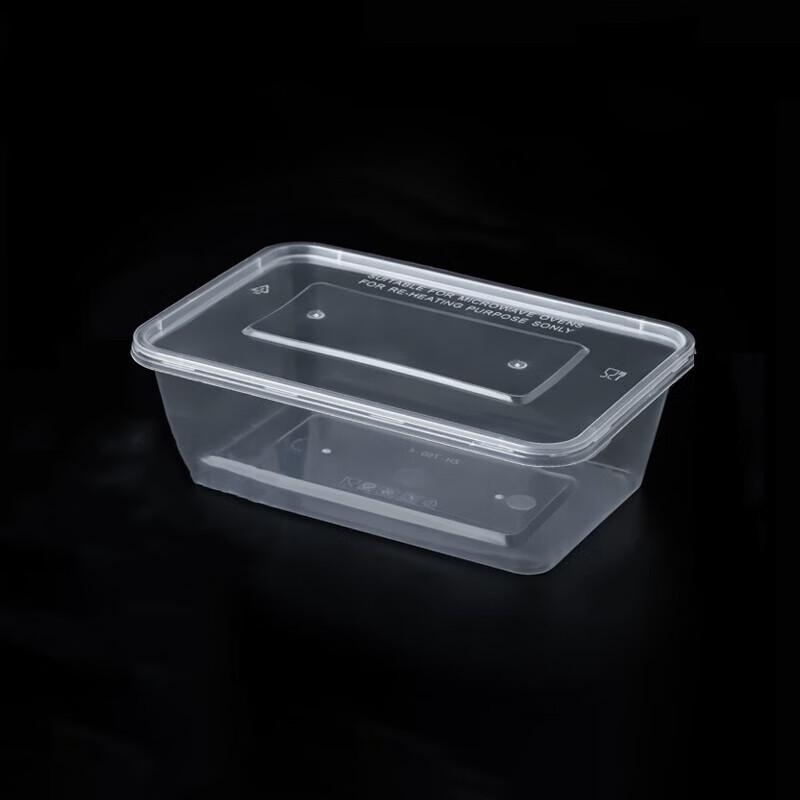 Steel Rectangular Disposable Plastic Food Containers, 750ml (300 Count)