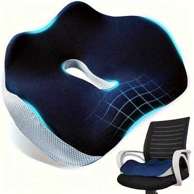 Memory Foam Kussen voor Bureaustoel, Autostoel, Vliegtuig, Tribune - Ischias & Heuppijn Verlichting Bureaustoel Kussen