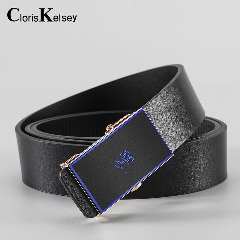 Cloris Kelsey Men's Toothless Automatic Buckle Casual Belt