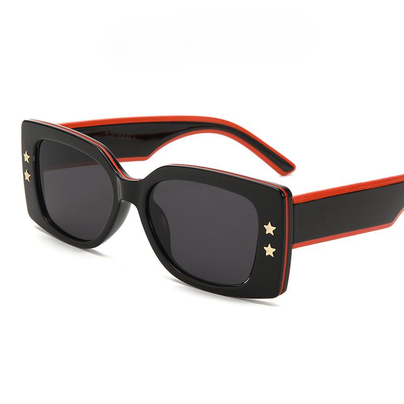 Gafas de Sol de Marco Grande de Celebridad en Línea Corrector Liso Gafas de Sol para Exterior Camping Fiesta Foto Gafas de Sol.