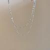 Double-Layer Sparkling Metal Clavicle Choker - Summer Luxury Necklace for Women