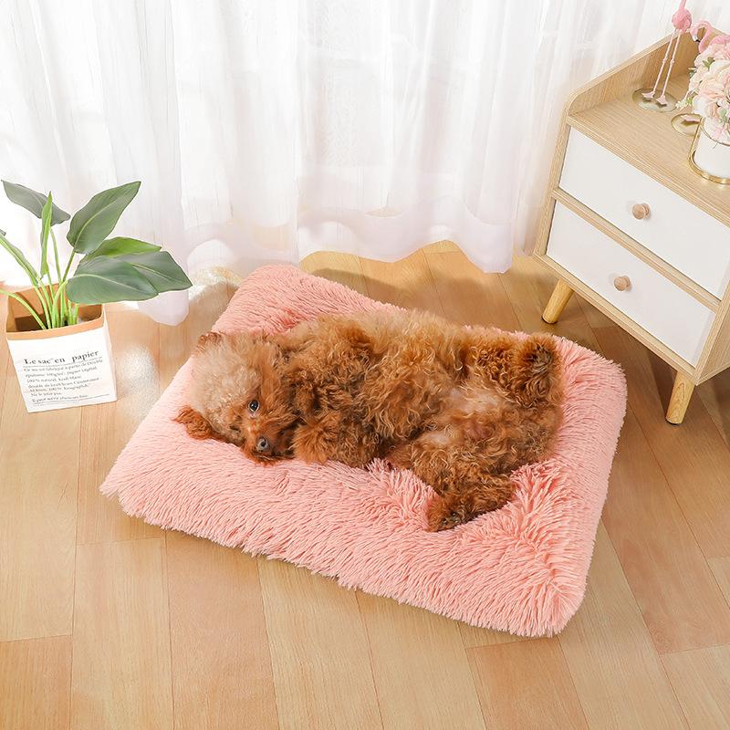 Doghouse Thickened Warm Plush Dog Bed Cat Dog Kennel Cushion Sleeping Cushion Pet Supplies