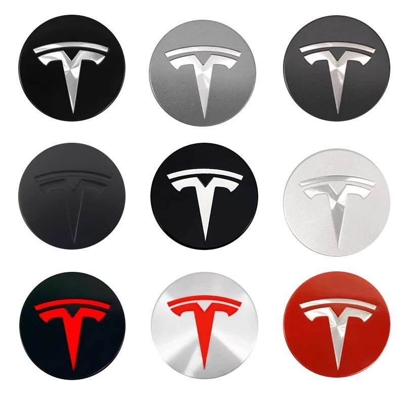 4 Stück für Tesla Model 3 Model Y Abzeichenabdeckungen Radkappen 4 Stück 56mm Radnabendeckel für Tesla Model Y X S 2023 Auto Zubehör Stil