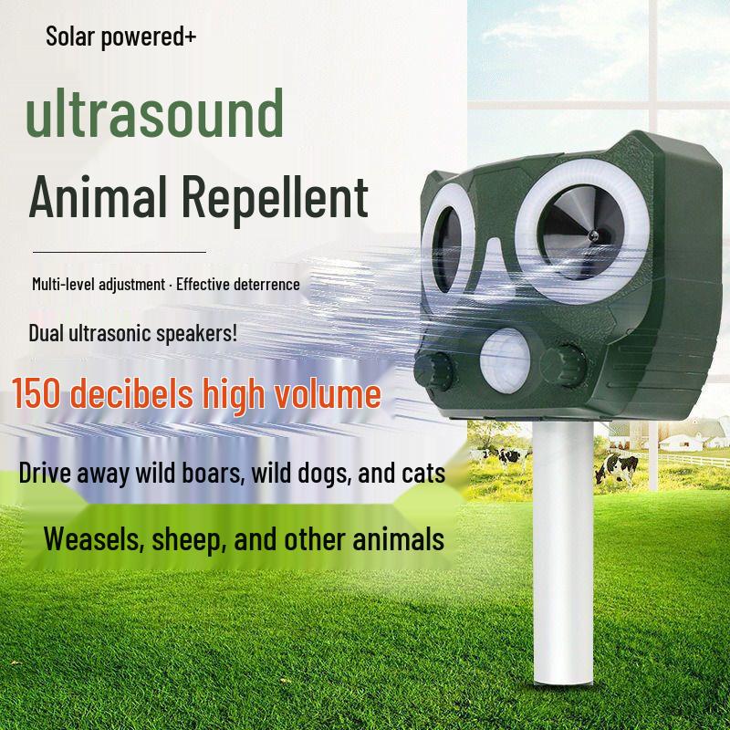 Aokedu Solar Ultrasonic Outdoor Animal Repeller