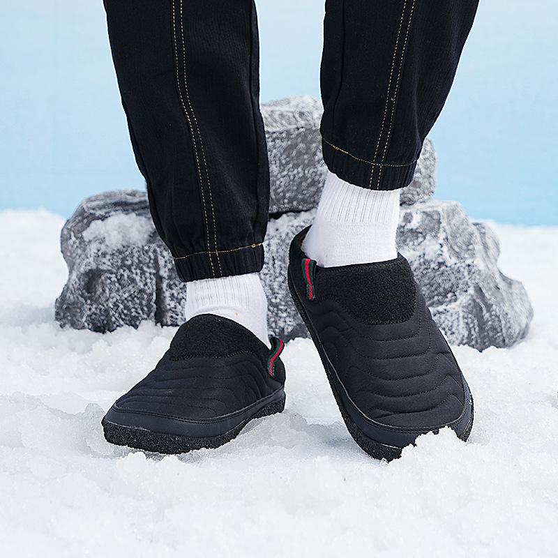 

TUINANLE/женские зимние меховые плюшевые тапочки, мужская домашняя теплая обувь, домашняя и уличная одежда, хлопковая обувь 46 чёрный