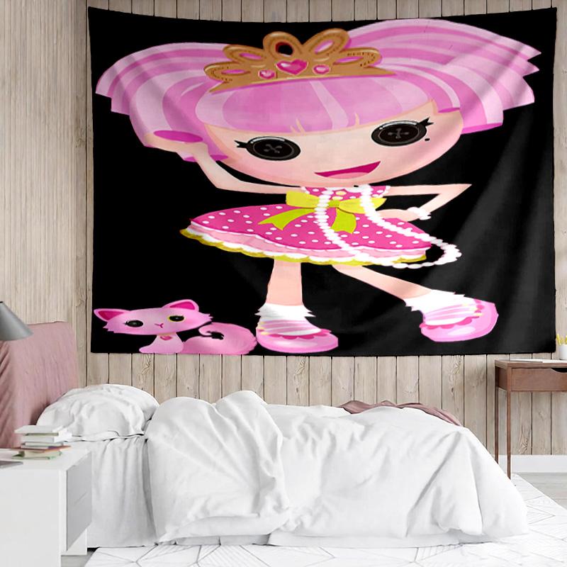 Lalaloopsy Tapestry for Bedroom Aesthetic Classroom Tapestries Wall Hanging for Living Room Dorm Office,Ideal Creative Gift