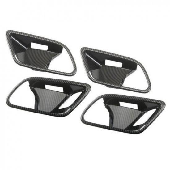 For Benz A-Class CLA 2019-23 ABS Carbon Fiber Inner Door Handle Bowl Frame Trim