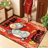 Cartoon Horse Floor Mat Blessing Words Soft 2026 New Year Anti Slip Mat Convenient Quick Dry Pony Door Mat Door Entrance