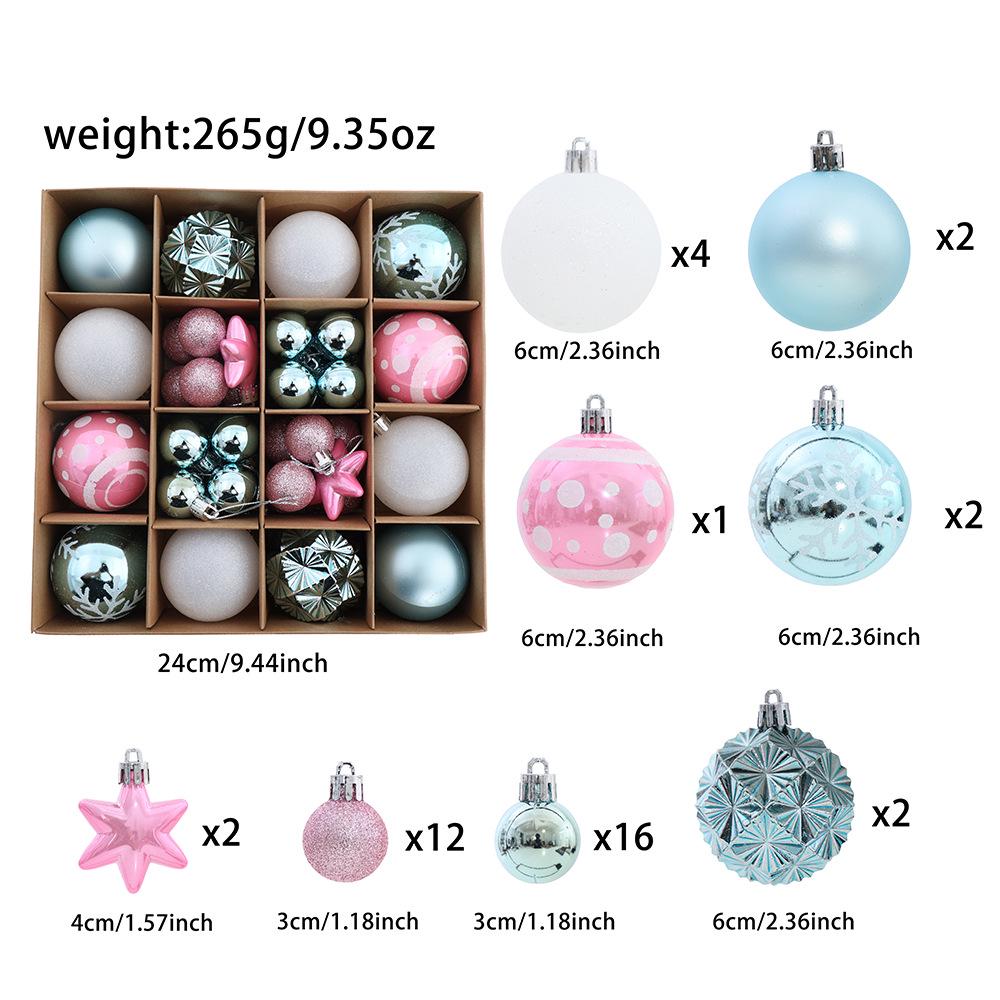 Luxurious Flocked Christmas Ball Set - Festive Tree Decorations
