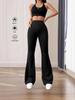 Women's High-Waist Micro Flare Loose Fit Slimming Pants