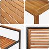 Garden Dining Set 7 Pcs Black Solid Acacia Wood