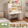 Modern Computer Desk with Bookshelf & Storage for Home, Office, Bedroom & Study Room