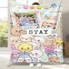 HD Stray Kids Kpop Star Flannel Blanket,Ultra Soft Warm Plush Throw for Home Bedroom Bed Sofa Cover Camping Picnic Gift