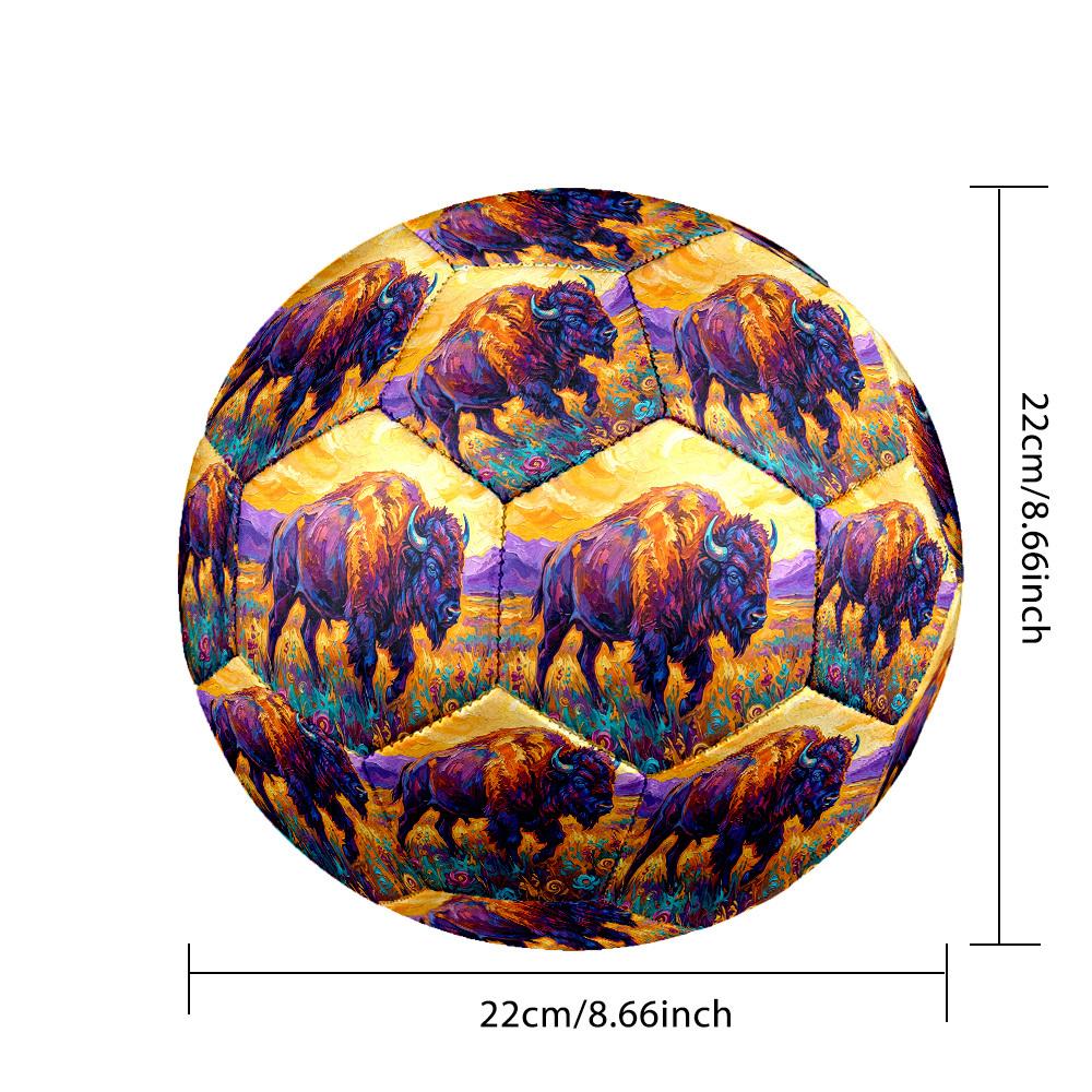 1pc Bison Wildflowers Durable Size 5 Soccer Ball Professional Match Training Football Indoor &Outdoor Sports Ball p60147