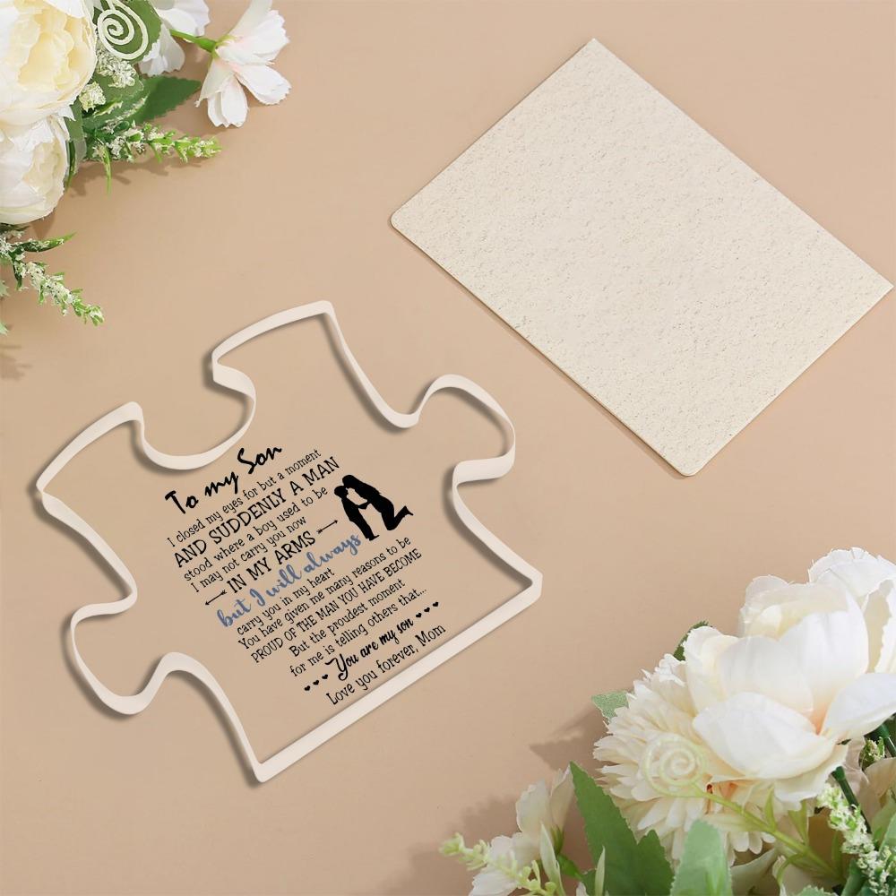 "To My Son" Carved Acrylic Puzzle - Ideal Birthday, Christmas & Graduation Gift