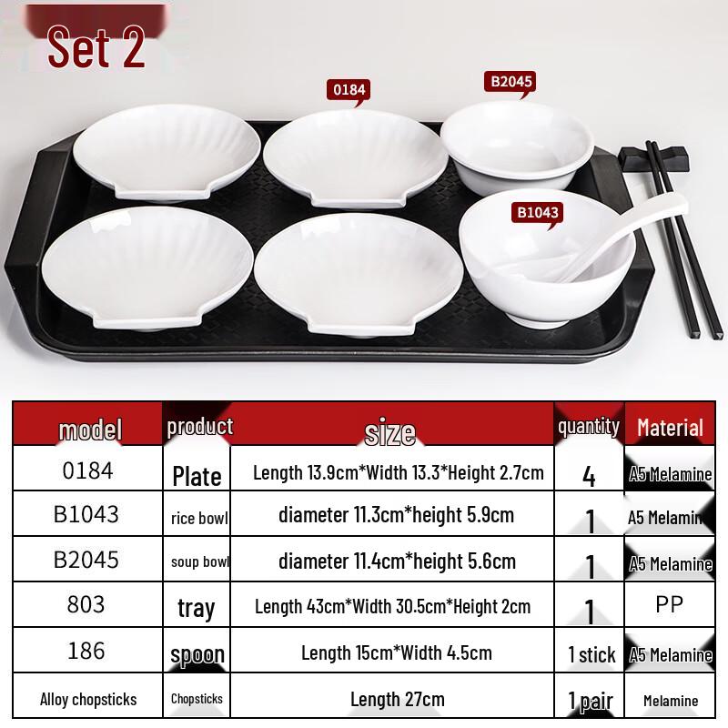 Shengjia Commercial Melamine Self-Serve Tableware Sets