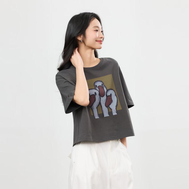 Elva' Island Summer Casual Print Short Sleeve T-Shirt